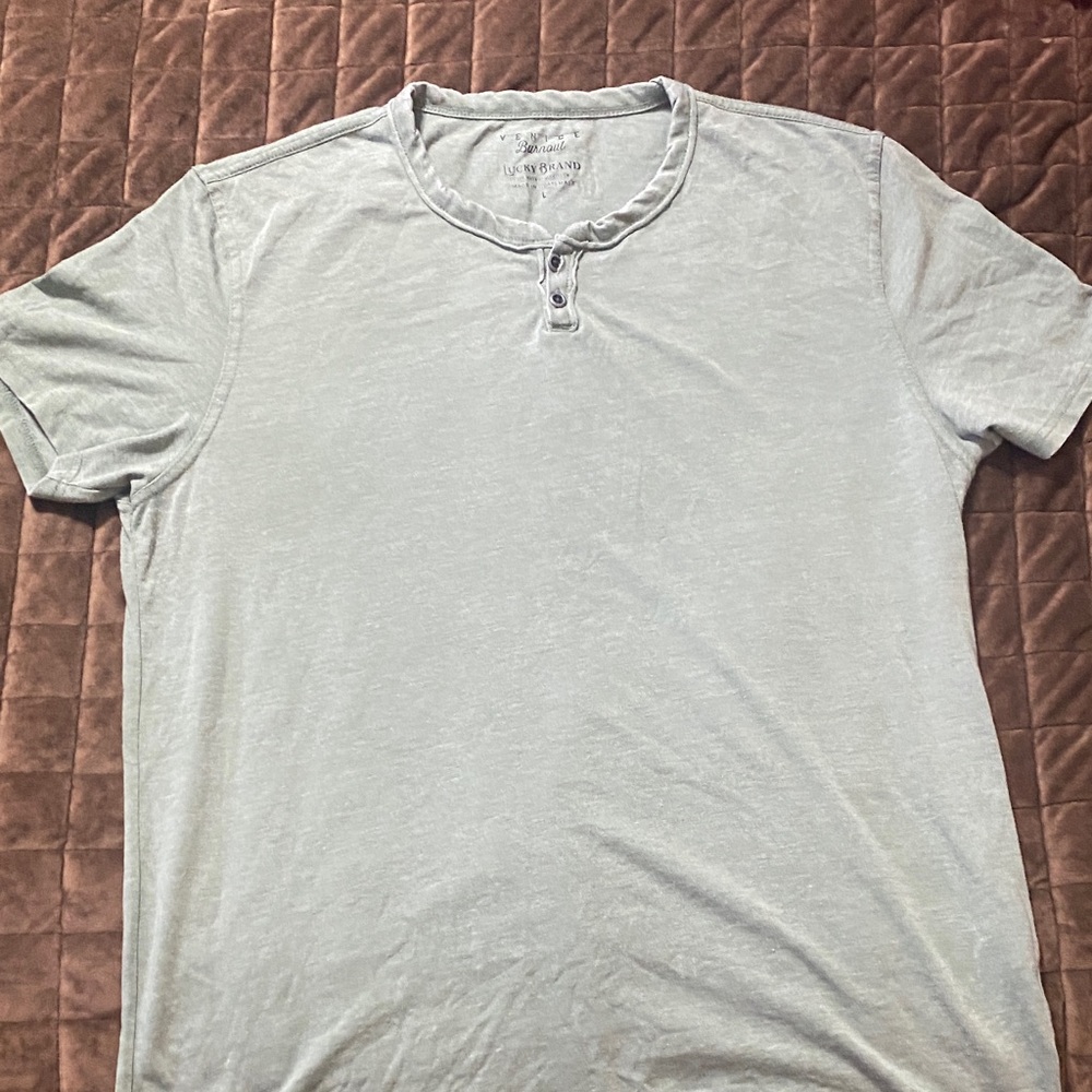 Lucky Brand Light Gray Henley Tee